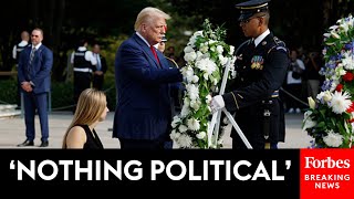 Donald Trump Gives His Account Of His Recent Visit To Section 60 Of The Arlington National Cemetery [upl. by Anirbus]