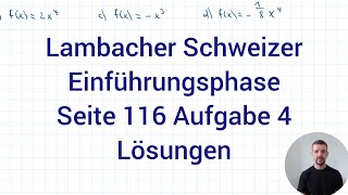 Funktion auf Exstremstellen untersuchen  Lambacher Schweizer Mathe EF NRW G9 Seite 116 Aufgabe 4 [upl. by Delbert32]