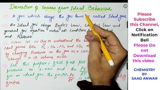 Deviation of Gases from Ideal BehaviourCompressibility FactorIdeal and NonIdeal GaesesUrdu\Hindi [upl. by Aicnorev776]