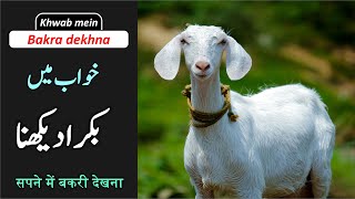 Khwab mein Bakra dekhna ki tabeer  Goat in dream  Khwabon ki Tabeer 306 [upl. by Hewet]