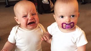 Twin Baby Girls Fight Over Pacifier  Cutest Babies  KYOOT [upl. by Tita504]