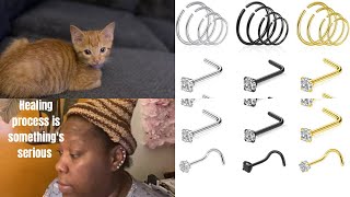 Crystal Lifestyle After 40 My Nose Piercing Fail  Struggles with Jewelry Change NosePiercingFail [upl. by Egamlat]