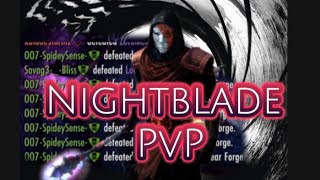 ESO Nightblade PvP  1v1s 1vX and GvX [upl. by Aicilehp65]