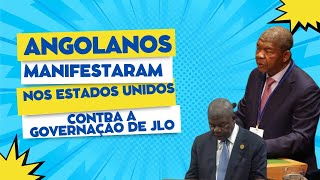 João Lourenço foi recebido com protestos nos Estados Unidos pelos angolanos [upl. by Nuris215]