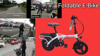 Foldable EBike Road Testing Bulacan to Quirino Highway at pwedeng isakay sa jeep at bus [upl. by Ferino]