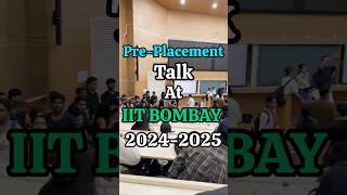 PrePlacement Talk at IIT Bombay❤️ iitjee iitmotivation iitbombay shorts jee [upl. by Samson917]