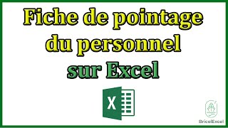 Fiche de pointage du personnel Excel gratuit [upl. by Niamor]