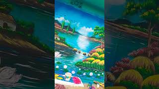 3d landscape drawing and painting art shorts viralvideo painting S ABANI ART [upl. by Boatwright618]