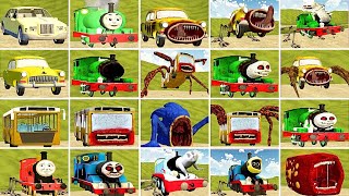 Building a Thomas Train Chased By ALL MONSTERS Big amp Small Eater Family vs ChooChoo Charles in GMod [upl. by Nhtanhoj]