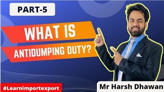 What is Anti Dumping Duty   Types of Custom Duty  Import Export Business in Hindi  import [upl. by Zipporah]