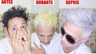 CABELO MASCULINO PLATINADO EM CASA  ENFIM CONSEGUI PLATINAR  DIVOS ENSINAM [upl. by Narrad]