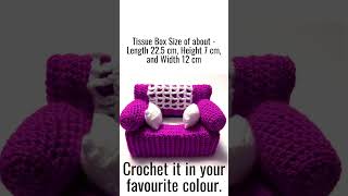 How to Crochet a Couch Tissue Box Cover [upl. by Sidnee674]