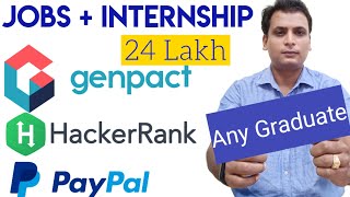 internship 2020 2021  Genpact PayPal HackerRank jobs and internships  Freshers hiring [upl. by Atinahc]