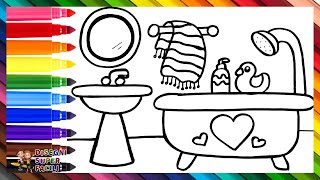 Disegnare e Colorare un Bagno 🛁🧴🌈 Disegni per Bambini [upl. by Nner]