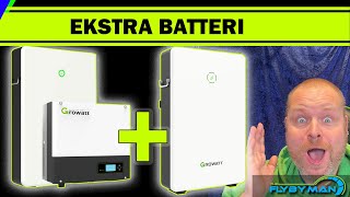 SOLCELLER 2 stk batterier med Growatt GBLI6532 UNBOXING [upl. by Golter]