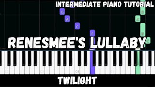 Twilight  Renesmees Lullaby Intermediate Piano Tutorial [upl. by Squires562]