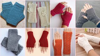 Gorgeous and elegent crochet gloves design ideas❤️ [upl. by Nahtanaj]