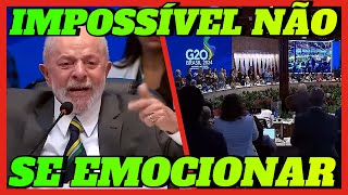 Presidente Lula faz discurso emocionante no G20 e é OVACIONADO de pé por todos [upl. by Napas]