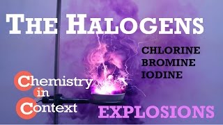 Sodium and Halogens Explosive Reactions  Chlorine Bromine Iodine [upl. by Anirbaz131]