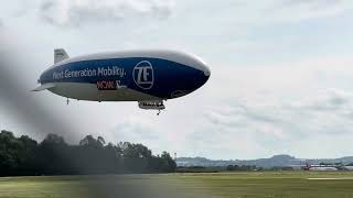 Landing of Zeppelin in Friedrichshafen Airport home of zeppelins [upl. by Maxim]