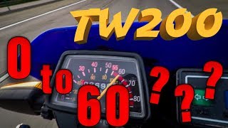 Yamaha TW200 0 to 60 mph Test [upl. by Eralc932]