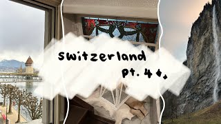 switzerland vlog pt4 Interlaken Grindelwald Lauterbrunnen amp Luzern sledding churches food… [upl. by Nidla]