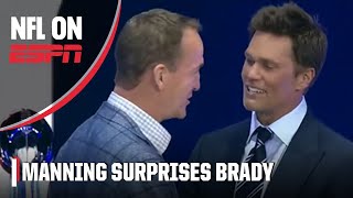 Peyton Manning surprises Tom Brady at Patriots HOF induction  NFL on ESPN [upl. by Evers21]