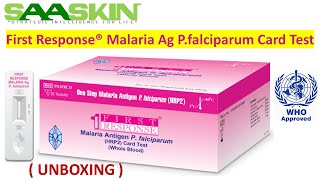 First Response® Malaria Antigen Pfalciparum HRP2 Card Test  UNBOXING  WHO Approved [upl. by Carman]