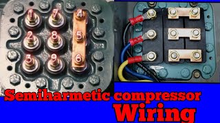 semi harmetic compressor wiring diagramsemi harmetic compressor connection semi harmetic part windi [upl. by Notna802]