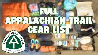 Full Appalachian Trail Gear List second time thruhiker [upl. by Tandie]