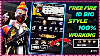 FREE FIRE NEW ID BIO STYLE  FREE FIRE NEW BIO STYLE 2024  COLORFUL ID BIO STYLE  ✅✅ [upl. by Davidde]