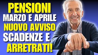 PENSIONI MARZO PAGAMENTINOVITA APRILESCADENZEARRETRATI [upl. by Ailaht]