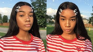 a chatty grwm straight brows  faux freckles ☆ [upl. by Liscomb494]