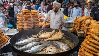 100KG FISH PAKORA SOLD DAILY  CRISPY FISH PAKODA RECIPE  GUJRANWALA STREET FOOD PAKORA FAROSH [upl. by Enelyar589]