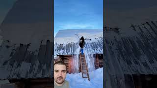 House roof snow removal process [upl. by Ennaus519]