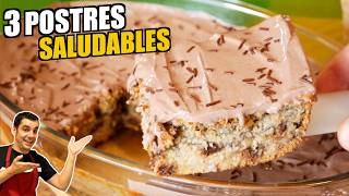 DELICIOSOS POSTRES SALUDABLES ¡ 3 Recetas para Saciar tu Antojo 🍓 [upl. by Hamforrd]