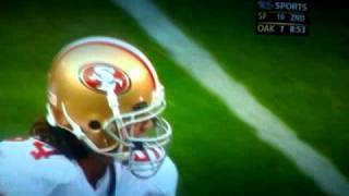 49ers OLB Travis LaBoy 54 Sacks and injures Raiders QB Jason Campbell 2010 [upl. by Lough963]