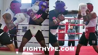 GERVONTA DAVIS HEATED SPARRING LEAKED GETS INTO IT WITH MONTANA LOVE AS ADRIEN BRONER WATCHES [upl. by Reivaxe]