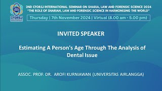 CFORSJ i CONF 2024 INVITED SPEAKER ASSOC PROF DR AROFI KURNIAWAN [upl. by Ykcin593]