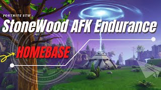 Fortnite STW Stonewood endurance build AFK  Homebase  Fortnite Save The World [upl. by Kitrak792]