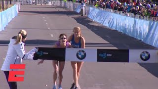 Marathoner heroically finishes Dallas Marathon with help of fellow runner  ESPN [upl. by Terej970]