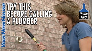 How to Clear a Clog in Your Plumbing  How a 12 Tool Can Save you Hundreds of Dollars [upl. by Rehposirhc]