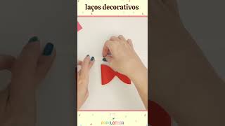 Como criar um belo laço de papel para decorar  Artesanato criativo [upl. by Bekaj]