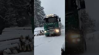 Wintereinbruch bei der Firma Lener Hackgut in Tirol 🚜🌲☃️❄️🌨️ shorts [upl. by Rotman312]