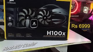 corsair hydro h100x aio cooler installation in ryzen pc [upl. by Lehplar]