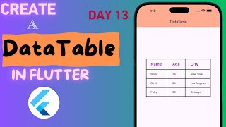 Datatable in Flutter  How to Create Table in Flutter [upl. by Mell]