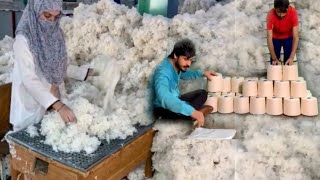 Cotton To Yarn Manufacturing Process In Huge Yarn Mills With Amazing Technology ll Mass Production [upl. by Kcirrez]