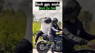 Bach gyaa narrow escape trendingshorts attitude bikelover ridersattitude sadstatus closeed [upl. by Nyllij]