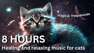 528 Hz Magical Healing Music For Cats with Relaxing Purring Sounds For Anxiety and Stress Relief [upl. by Kubetz]