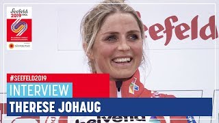 Therese Johaug  quotI felt good todayquot  Ladies 30 km  Seefeld  FIS Nordic World Ski Championships [upl. by Imorej]